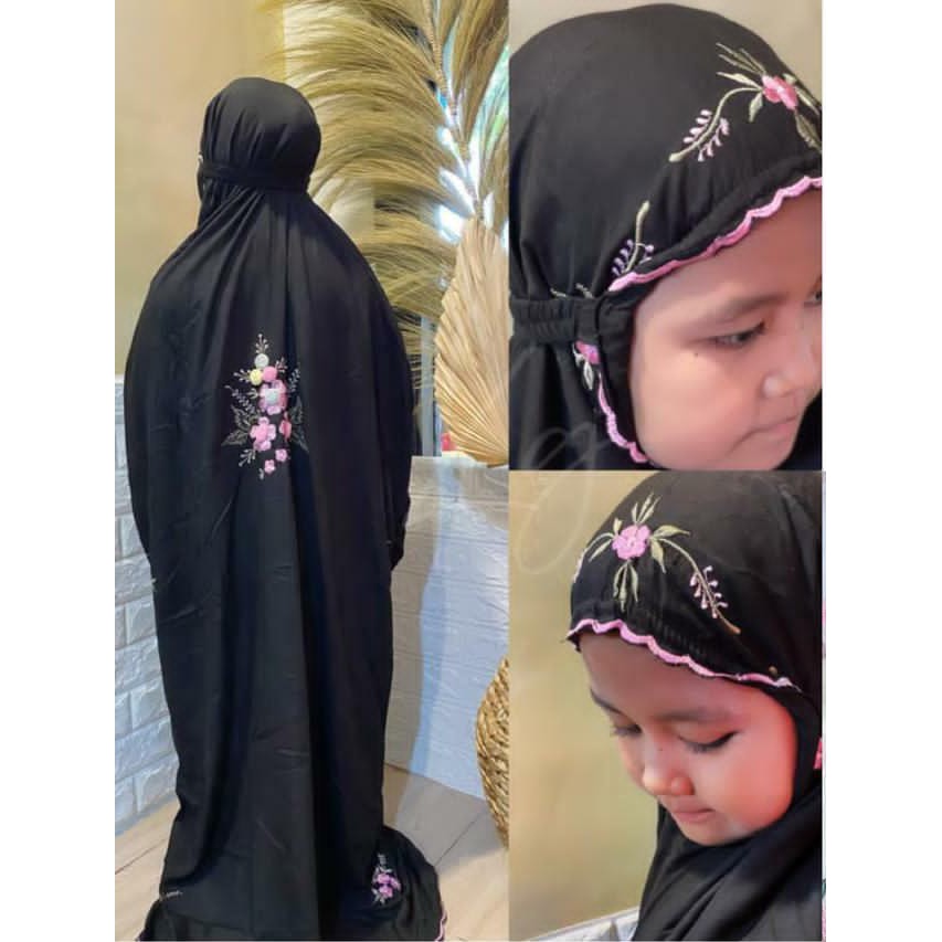 Mukena Bordir Tile Anak Terusan/Mukena Anak/MukenaTerusanAnak/MukenaRayonAnak