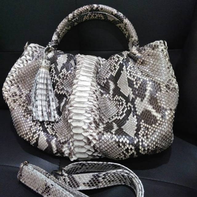 TAS KULIT ULAR ASLI UKURAN BESAR TAS HANDBAG