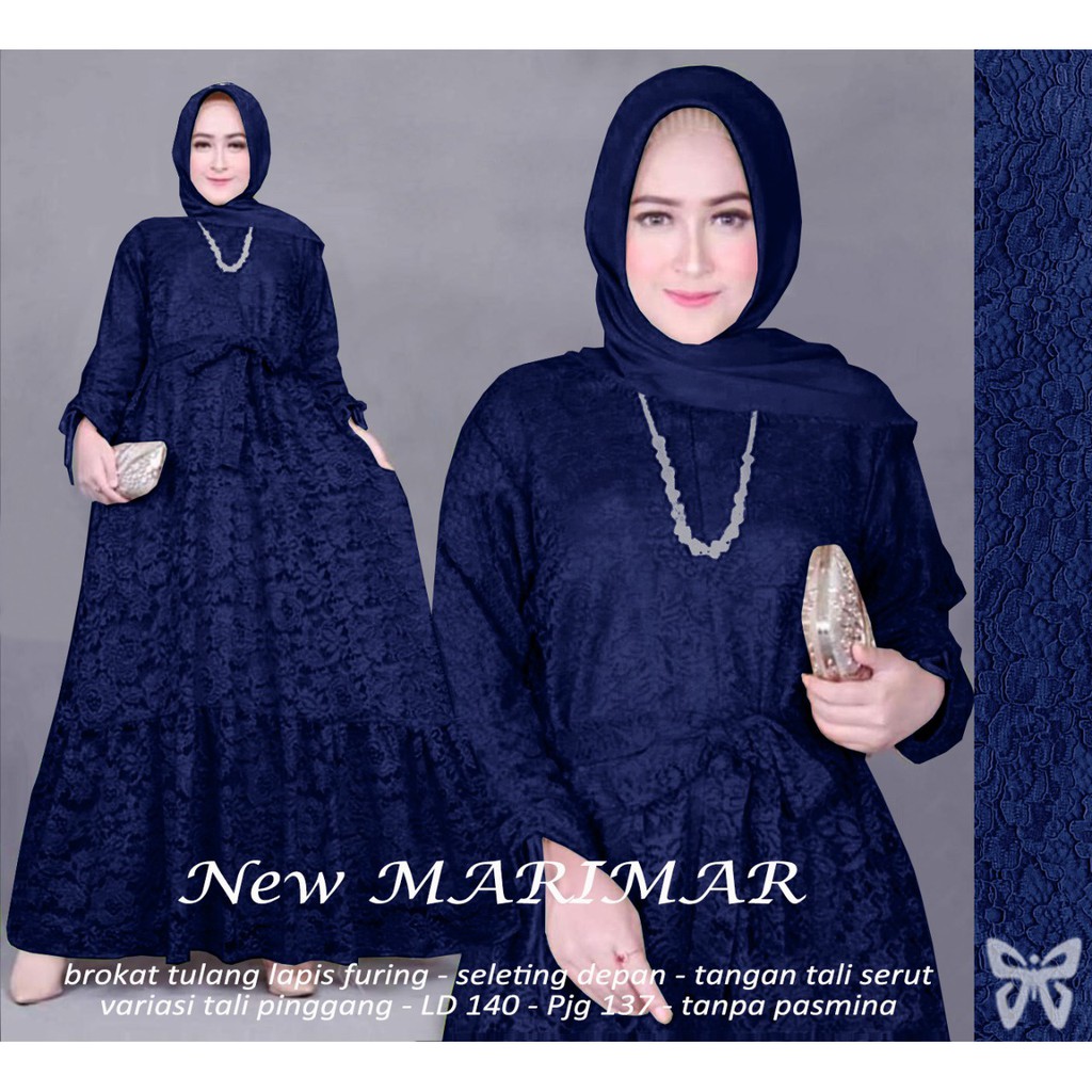 HOPYLOVY - Gamis Wanita Jumbo Brukat Tulang Misanti