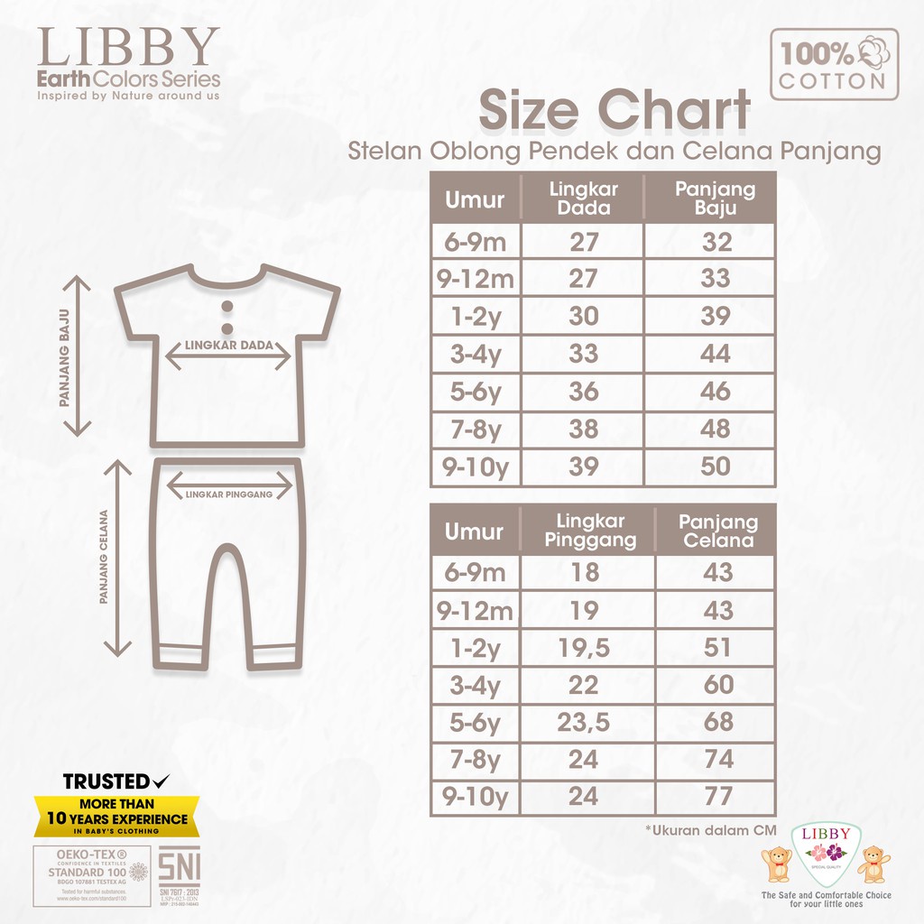 Libby Setelan Baju Pendek Celana Panjang Polos Warna (Satu Set Isi 2PCS) (LB-SODJWP)