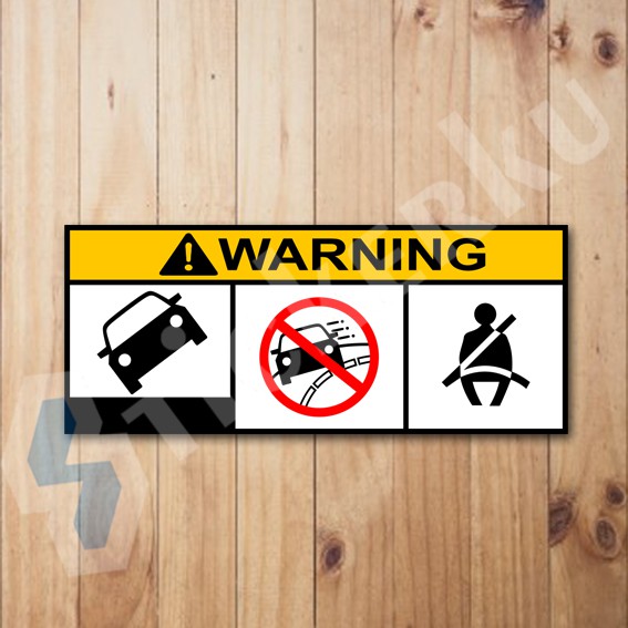 

Stiker Fasten Your Seatbelts 2 Warning Sign