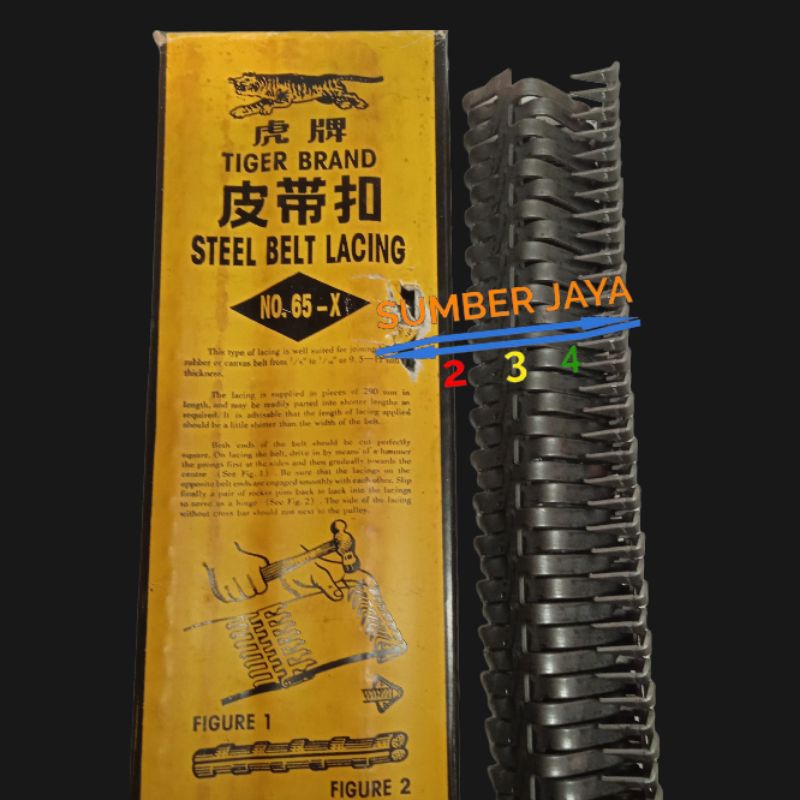 kuku macan sambungan steel belt lacing no 65 tiger brand termurah