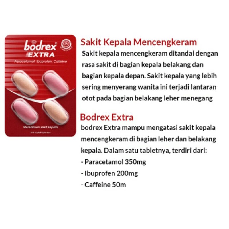 BODREX EXTRA (Obat Sakit Kepala Mencengkram Belakang/Depan)