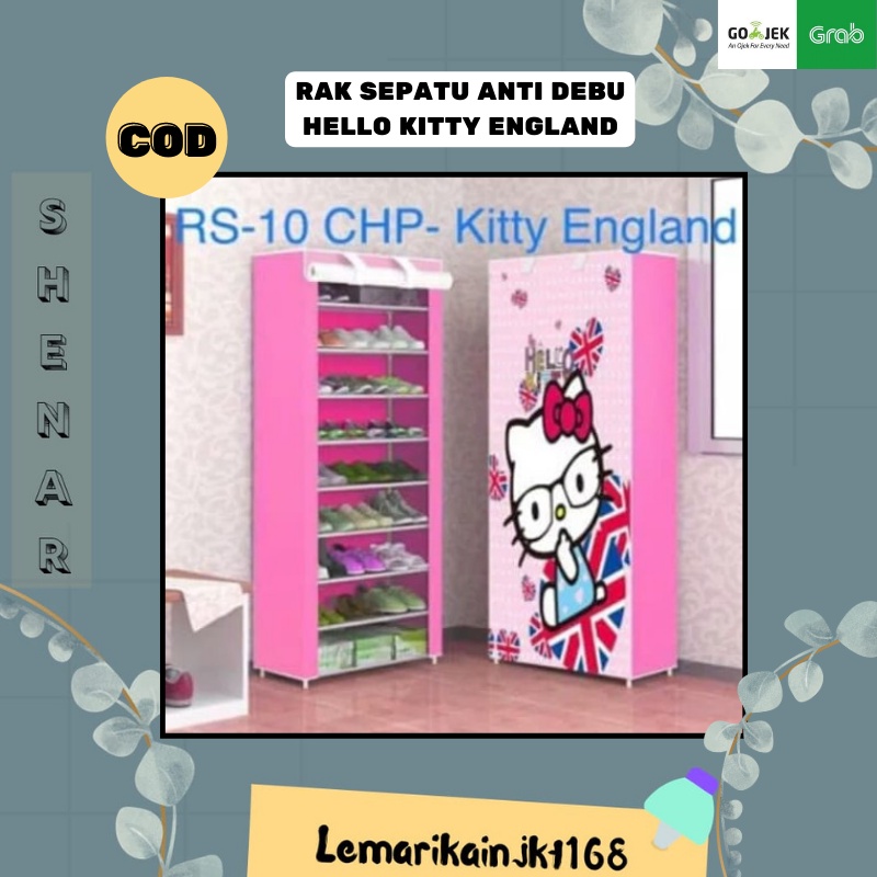 SHENAR BISA COD (2KG) RAK SEPATU SHOERACK RS CHP 10SUSUN RAK SEPATU KARAKTER - KITTY ENGLAND RAK SEPATU KARAKTER|RAK SEPATU PORTABLE|RAK TEMPAT SEPATU SUSUN| RAK SEPATU ANTI DEBU