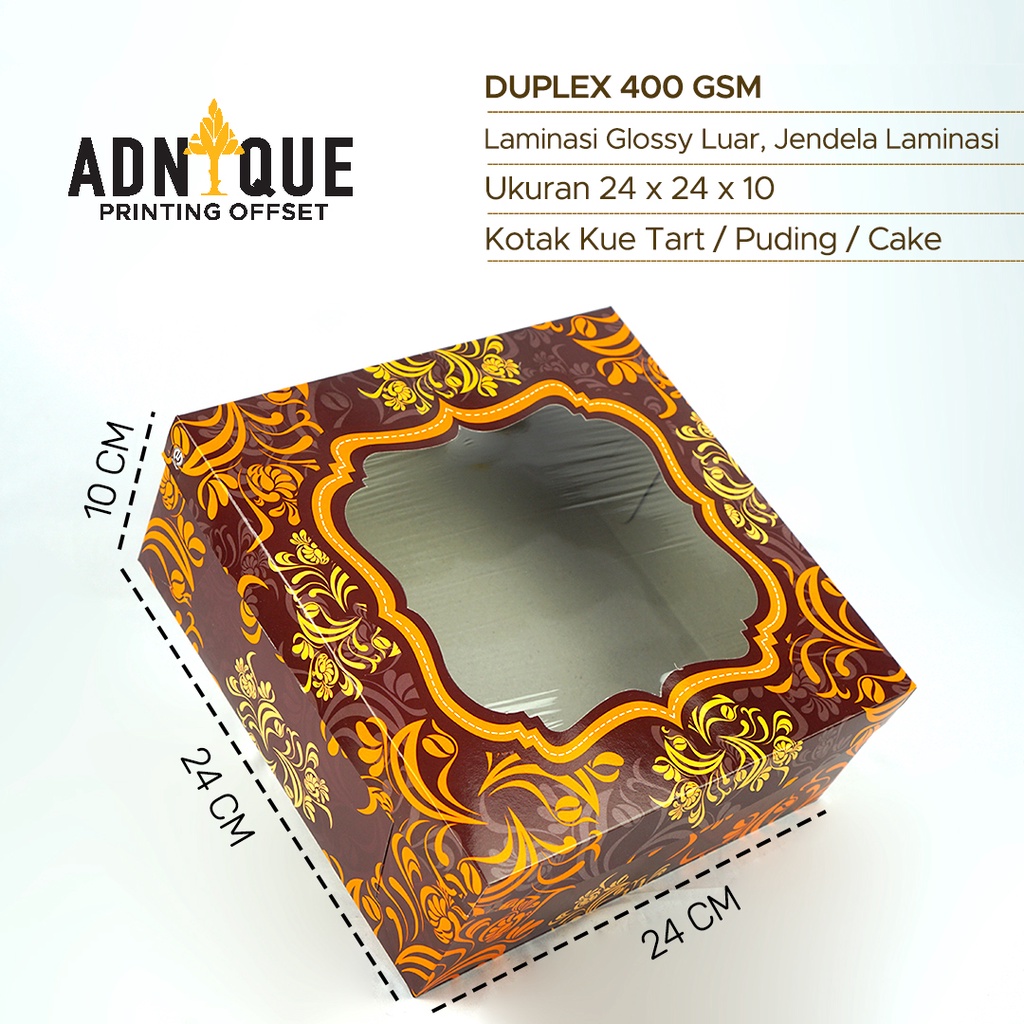 

Paket 10 Pcs Dus Kotak Tart Small Ukuran jadi P24 L24 T10 cm