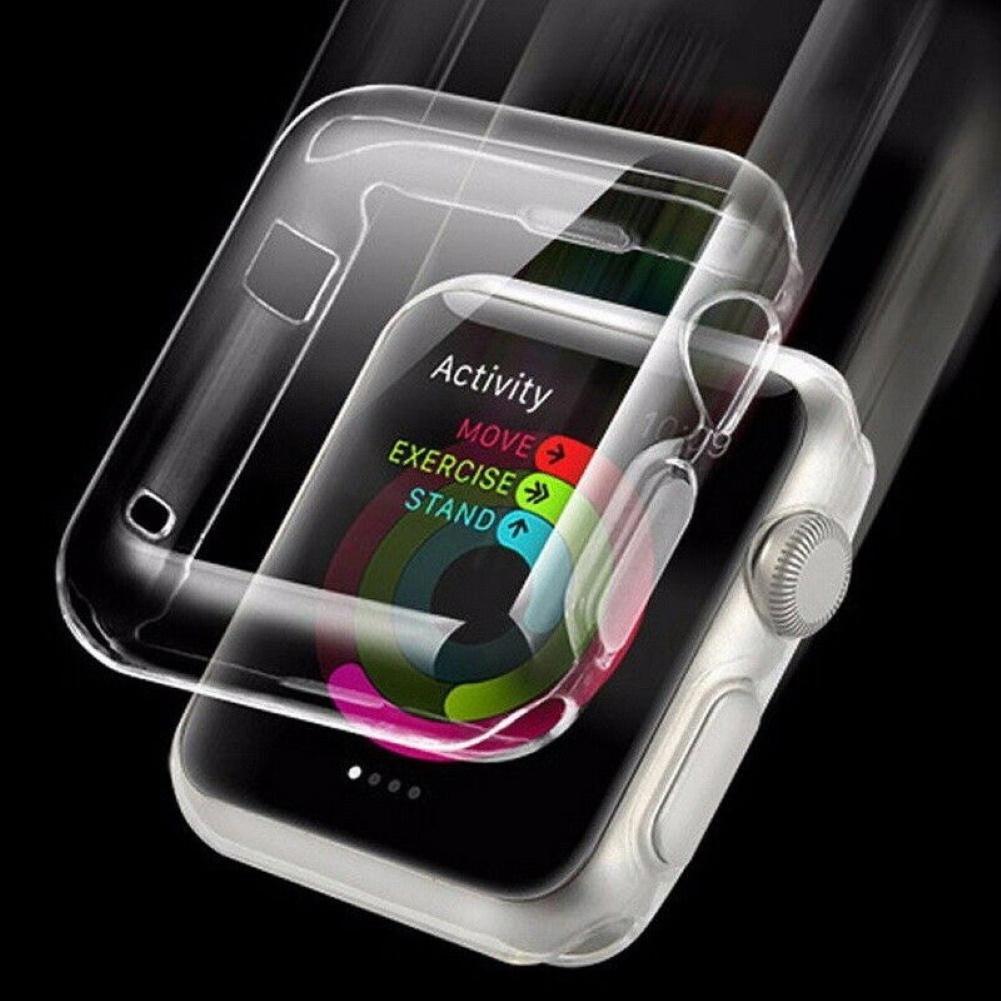 Case Pelindung Layar Bahan TPU Ukuran 40mm / 44mm Untuk Apple Watch Seri 1 / 2 / 3 / 4 / 5 / 6 / SE