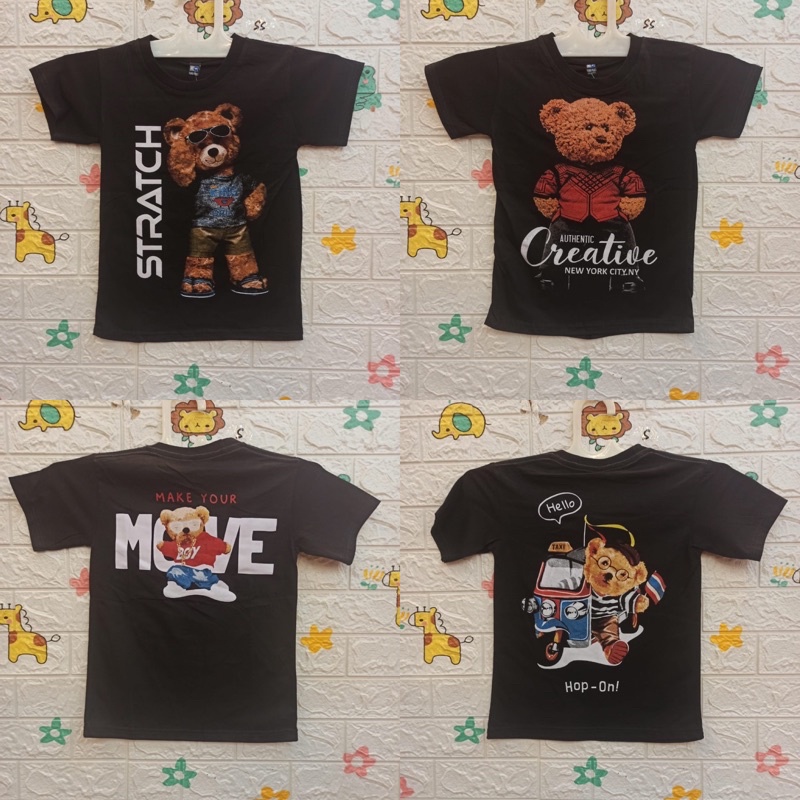 (COD) KAOS ATASAN TEDDY BEAR ANAK / KAOS KIDS THE BEAR / TSHIRT ATASAN ANAK KEKINIAN