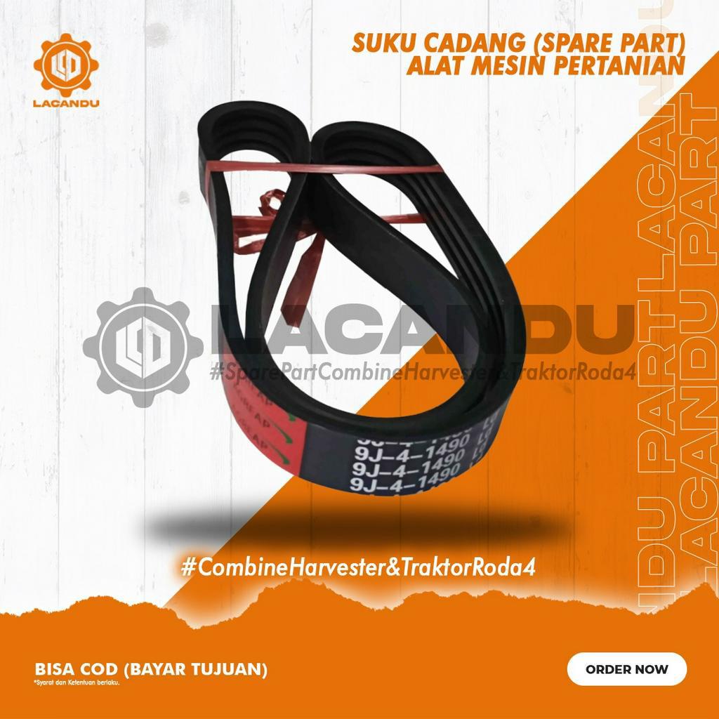 Z BELT TRAVEL - FANBELT JALAN - V-BELT ZOOMLION 9J-4-1490Ld GREENSTAR - JAVATECH - CHINA - COMBINE H