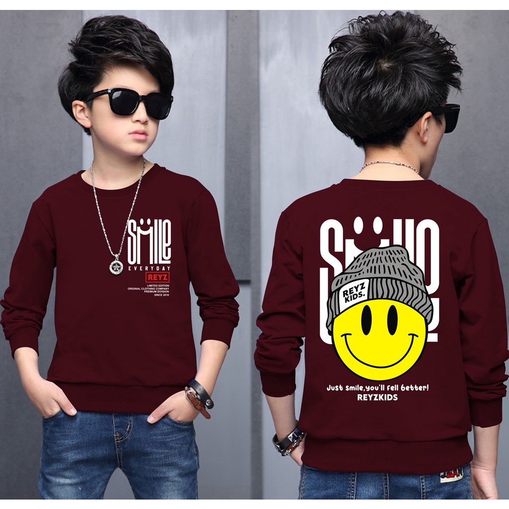 Switer Smile Terbaru / Sweater Anak Laki-laki /  Sweeter Gaming Bahan Babyterry / FLAVA_STORE