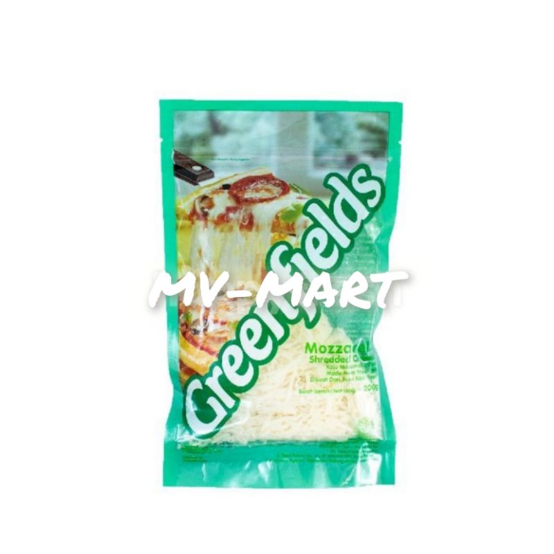 

GREENFIELDS Mozarella Shredded Cheese 200ge - Keju Mozarella Parut GREENFIELDS