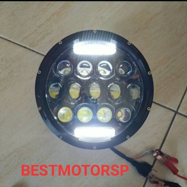 Lampu Daymaker Spider 7Inch 13 mata 75w Headlamp