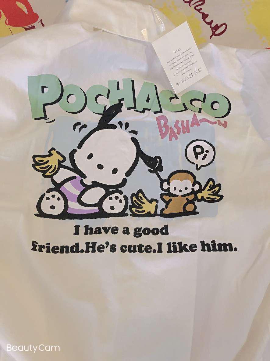 【impor】 Kemeja Long Sleeves Wanita Motif Kartun Pochacco