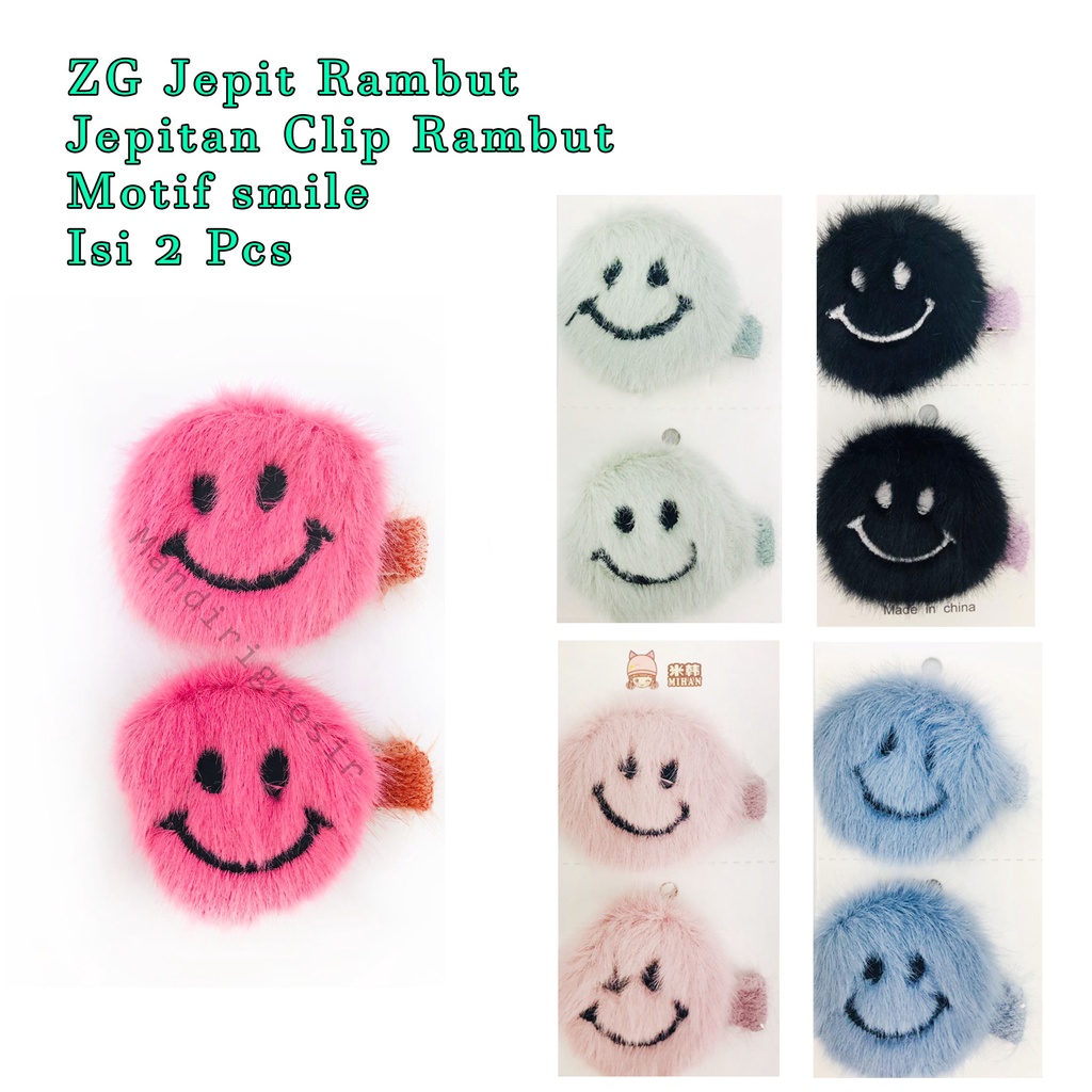 Jepit Clip Rambut *ZG Jepit Rambut*Motif  Imut *Aksesorias Rambut Isi 2 Pcs