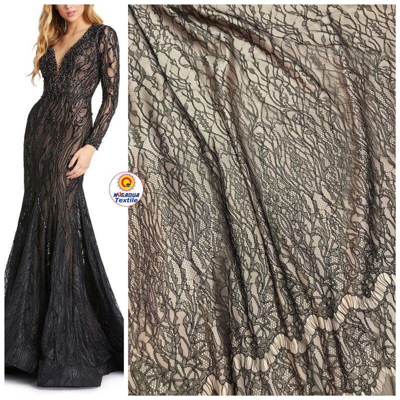 Berta Chantilly lace khusus hitam / kain kebaya