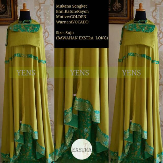 mukena Bali songket Prada Exlusive Yens Golden