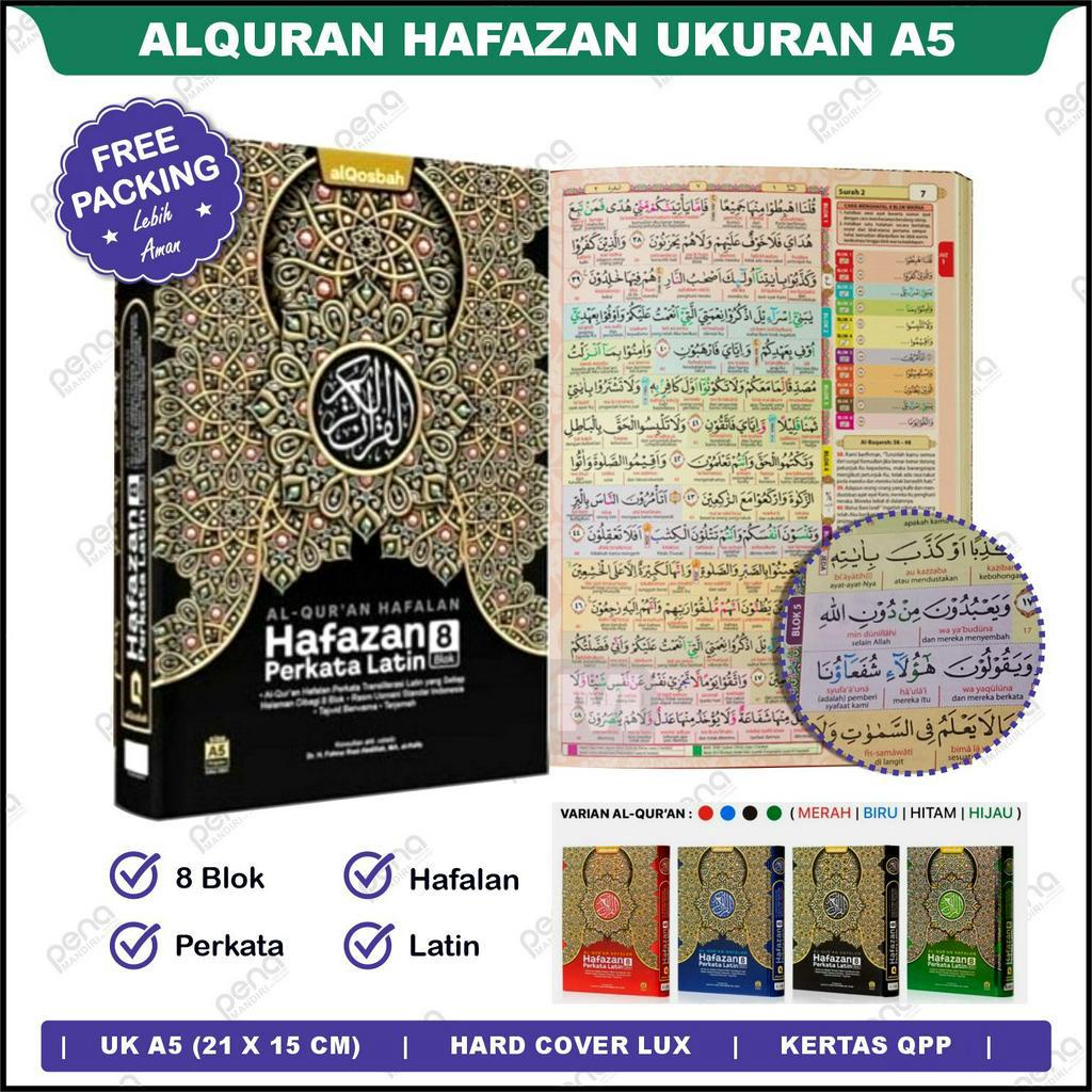 Al Quran Hafazan 8 Blok Transliterasi Latin A5 / Tanggung