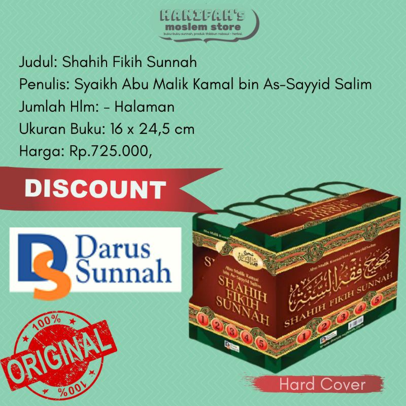 Jual Shahih Fikih Sunnah 1 Set 5 Jilid Buku Darus Sunnah Kitab Shahih