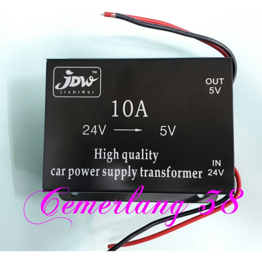 Step Down 10A DC 24V to 5V Car Power Supply Transformer Converter DC 24 V - DC 5 V