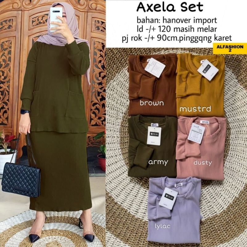 axela set/ baju setelan wanita