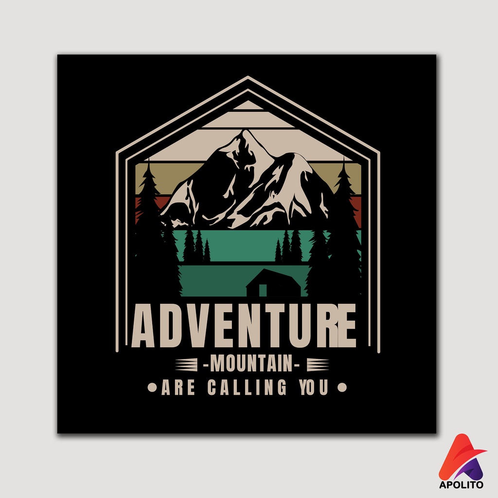 HIASAN DINDING ADVENTURE PENDAKI (30X30) WALLDECOR PAJANGAN POSTER HIASAN KAMAR DEKORASI KAYU