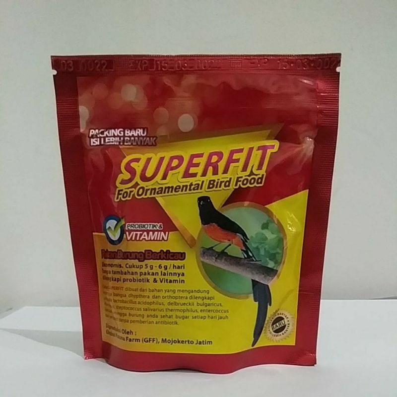 VOER SUPERFIT RED Makanan ternak breeding burung murai batu kacer c ijo cendet