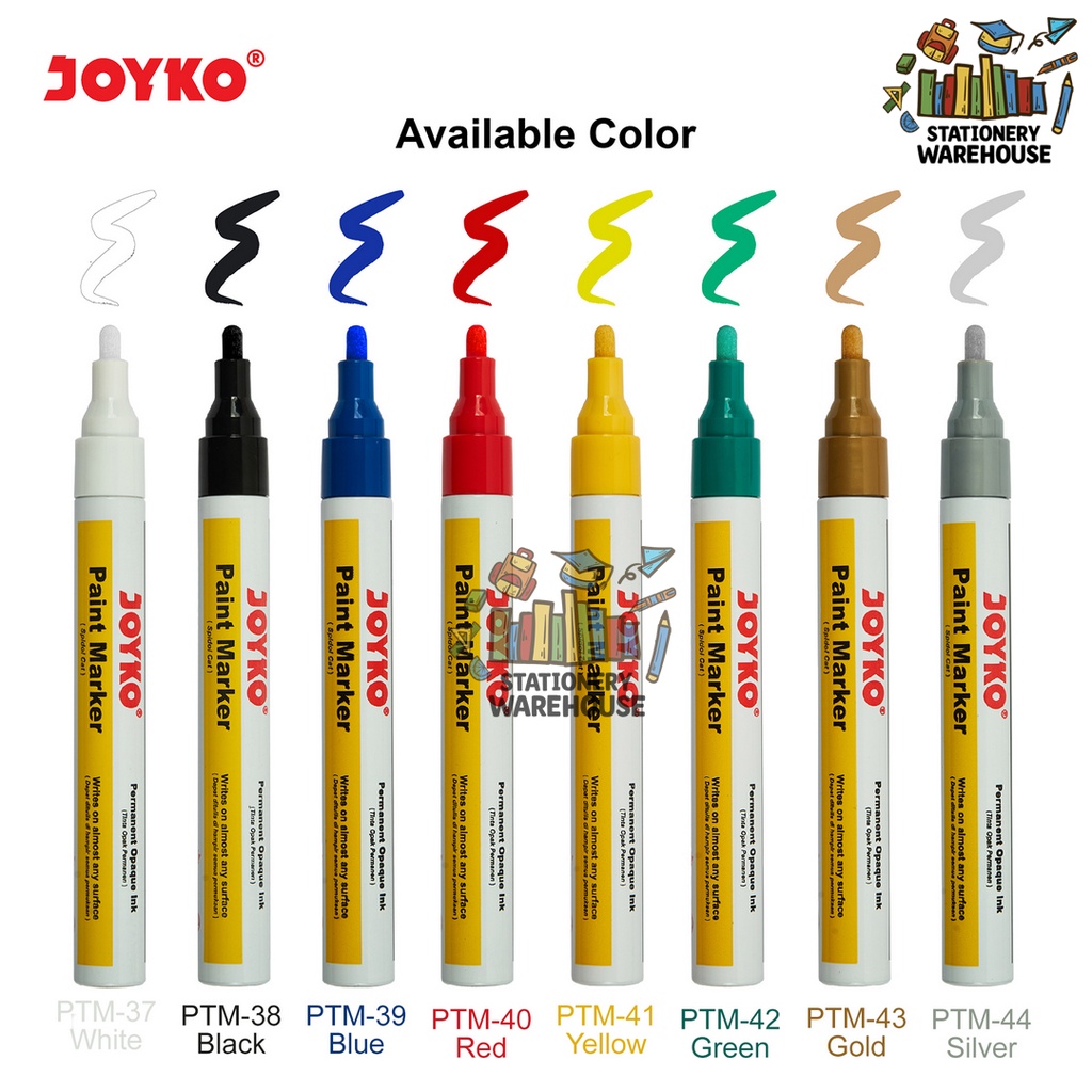 

Joyko Paint Marker Color Spidol Cat Permanen Warna PTM-37 - 44