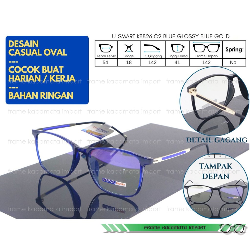 Frame Kacamata Minus Pria Kaca Mata Model Minimalis