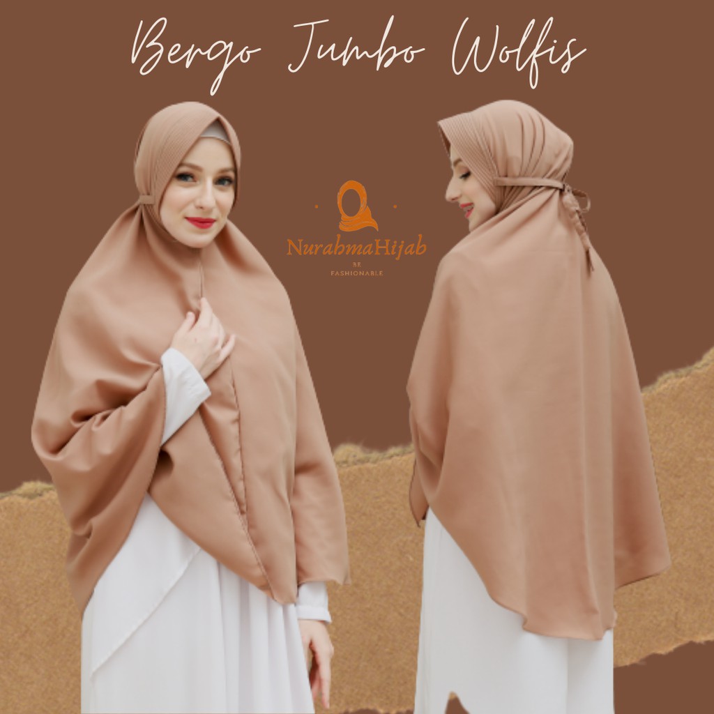 TERBARU Khimar JUMBO Tali bahan Wollpeach premium