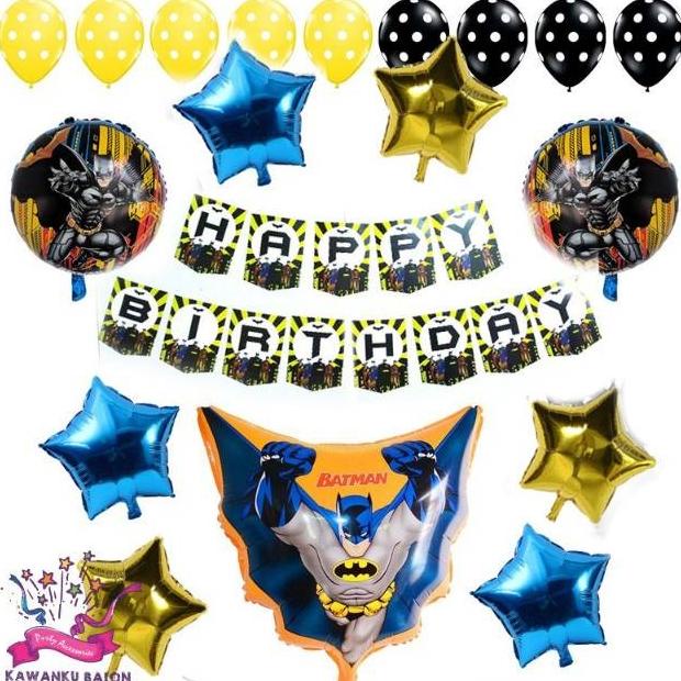 ((((()paling dicari] BATMAN BANNER FLAG SET DEKORASI/BALON DEKORASI ULANG TAHUN ANAK LAKI