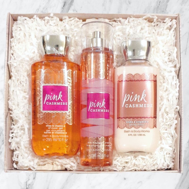 BBW PINK CASHMERE GIFT SET PAKET BATH &amp; BODY WORKS