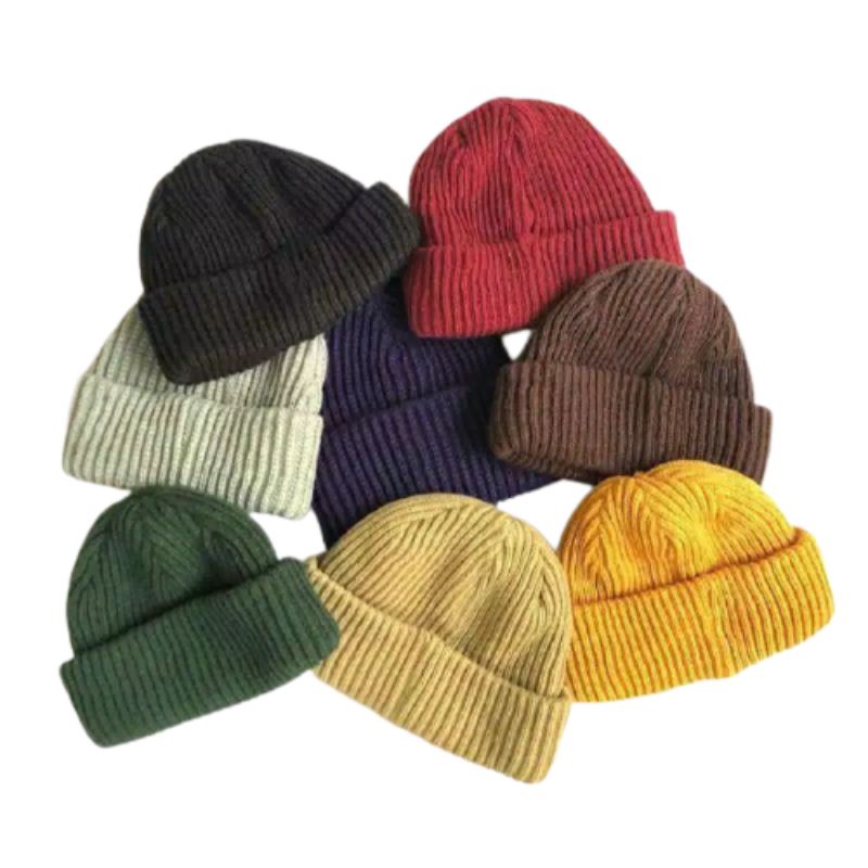 Kupluk Polos Beanie hat Pendek Tebal short Beanie Polos Pria dan Wanita