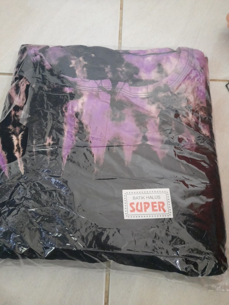 Gamis Daster Tiedie Jumbo Pelangi Muslimah Lengan Panjang Busui Motif Batik Kekinian Berkwalitas