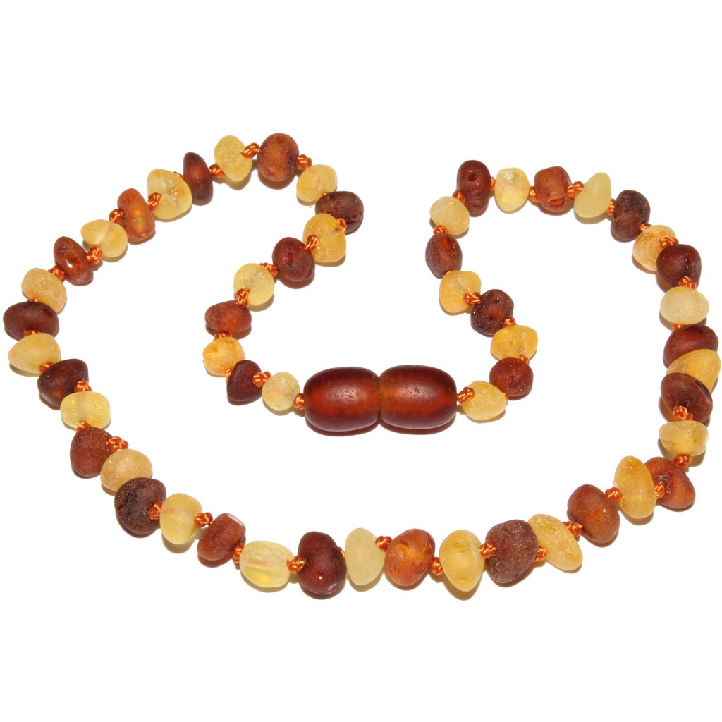 Raw Unpolished Natural Baltic Amber Baby Teething Necklace JB011