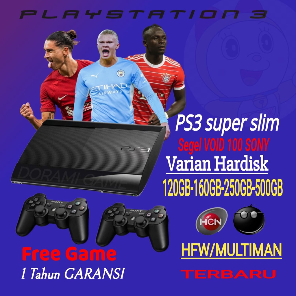 PS3 PS 3 SUPER SLIM HDD 500GB FULL GAME TERBARU 2024