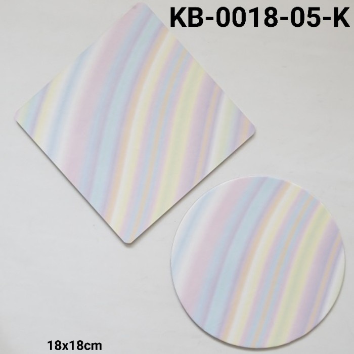 

GR-KB-0018-05 GROUP 2 CAKE BOARD TATAKAN KUE KOTAK BULAT 18CM RAINBOW HEMAT