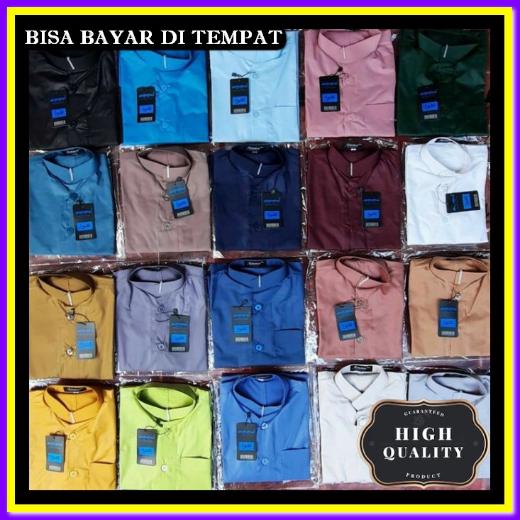 Pria Atasan Pria Muslim Ori Bsju Koko Laki Laki Bju Muslim Cowok Laki2 Kemeja Koko Modern Import Mur