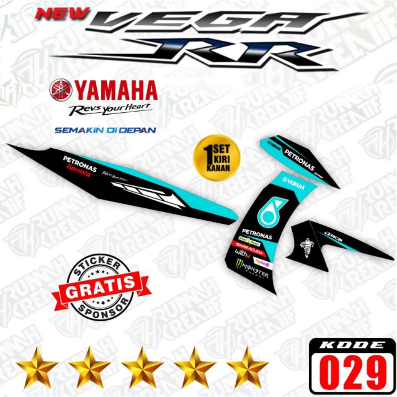 Decal Sticker Striping Variasi Vega RR 115 (Motif PETRONAS VISIT MALAYSIA / PETRONAS MOTO GP)/ Decal