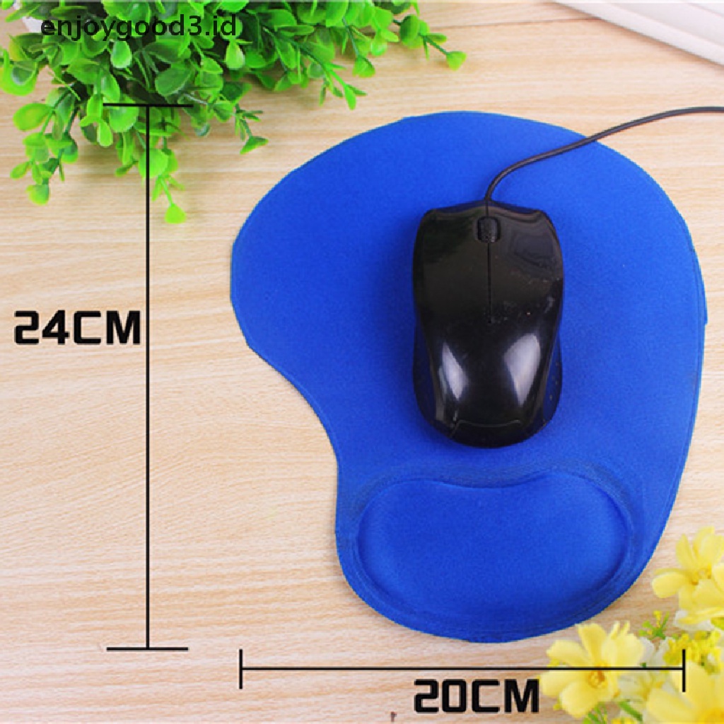 (Id) Mouse Pad Ergonomis Nyaman Anti Slip Dengan Bantalan Pergelangan Tangan Untuk Pc (Dd)