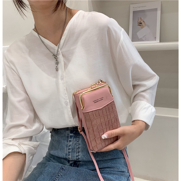 DOMPET HP SELEMPANG WANITA PESTA KULIT CROCO IMPORT OLDHAM UANG PREMIUM BATAM SLING BAG KOREA REMAJA