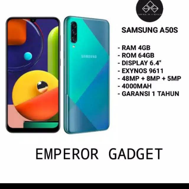 SAMSUNG A50s RAM 4/64 GB RESMI