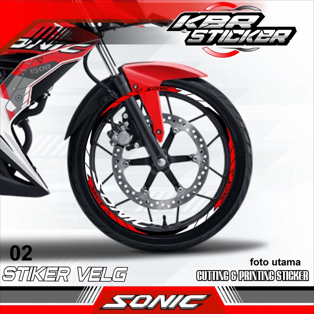 Sticker velg Honda SONIC 150 Custom 02