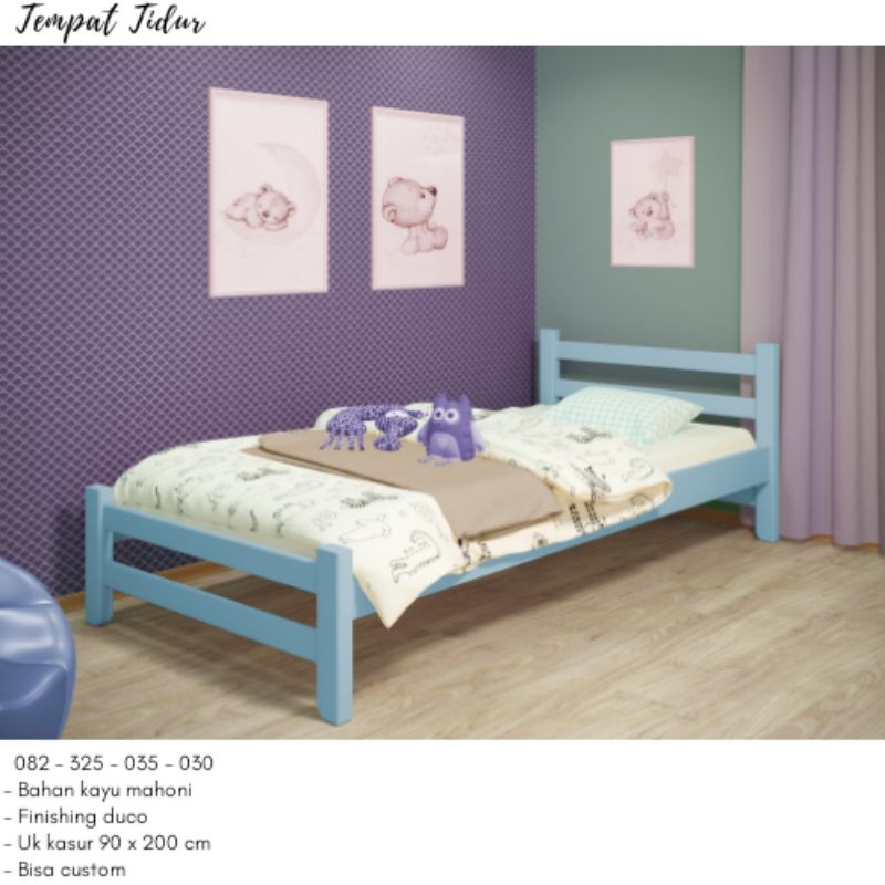 Ranjang Anak Murah Ukuran 90 100 120 Cm Dipan Anak Kayu Ranjang Anak Murah Ukuran 90 100 120 Cm Dipan Anak Kayu
