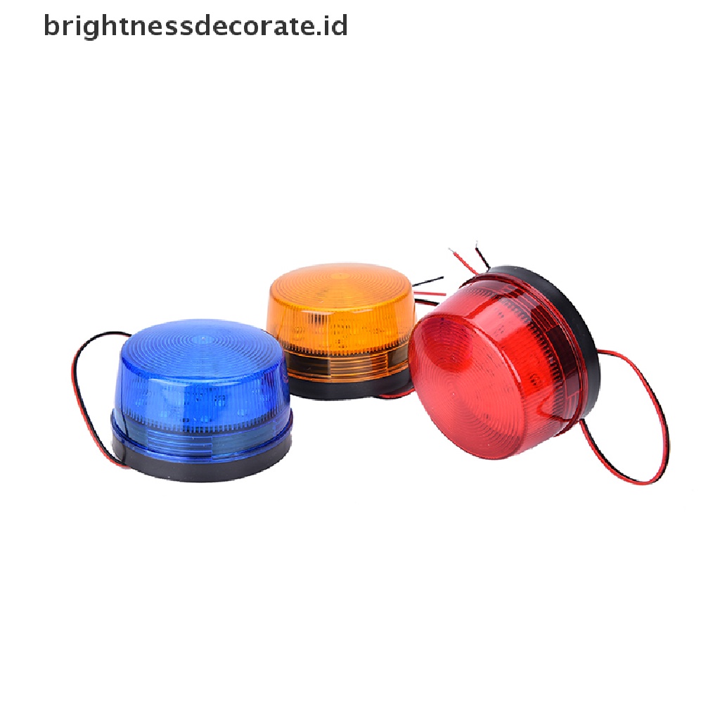 Lampu Alarm Strobo Led 12v Warna Oranye Merah Biru Untuk Keamanan