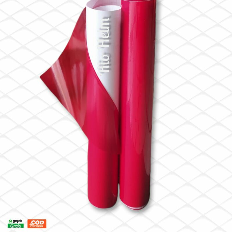 Skotlet merah transparan stiker lampu motor