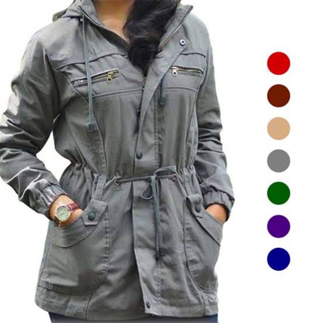 Jaket Parka Wanita Standar Jumbo tebal / Parka Cewek Tebal Ukuran L XL XXL XXXL