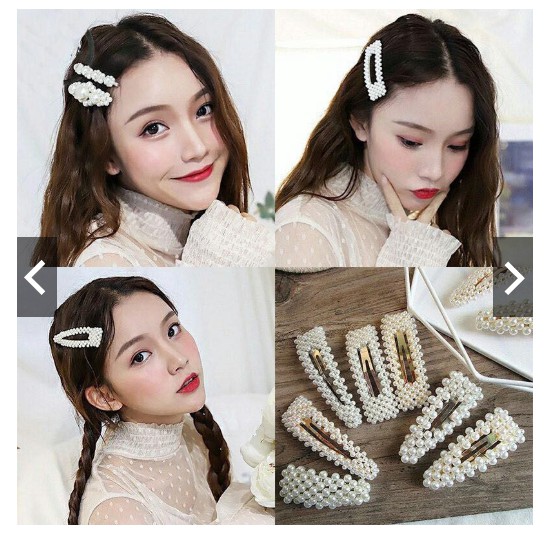 Fifi Fashion Pearl Hairclip Hairpin Korea Jepit Rambut Mutiara IMPORT