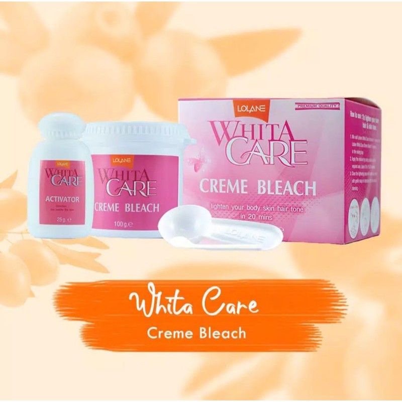 Lolane Whita Care Cream Body Bleach 125gr ORIGINAL / Pemutih Badan Instan / Pemutih Kulit / Body Bleaching / Lulur Pemutih Badan / Obat Pemutih Kulit Instan