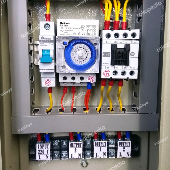panel timer automatis lampu/timer lampu otomatis