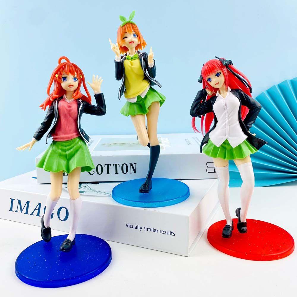 Lanfy Nakano Miku Action Figure Kid Hadiah Patung Nakano Miku Gotoubun No Hanayome Dekorasi Klasik Hiasan Desktop