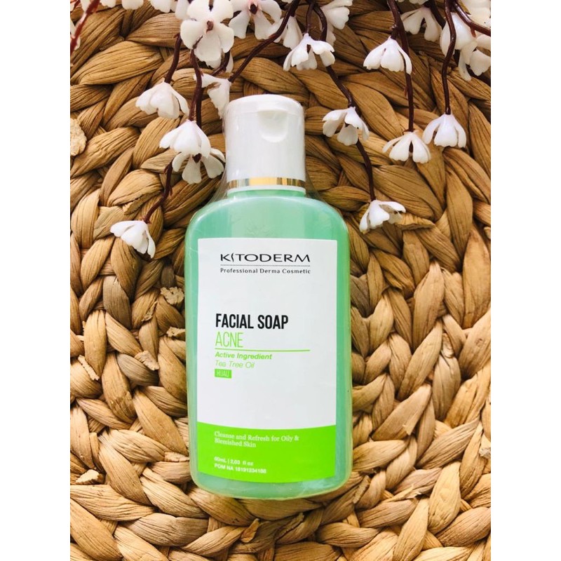 kitoderm facial soal acne hijau susu60ml